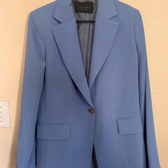 Elena Miro Jackets & Blazers - Elena Miro Sky Blue Suit